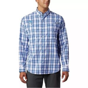 Kentucky Wildcats UK Columbia Super Bonehead PFG‎ Vented Shirt Blue White Sz Lg